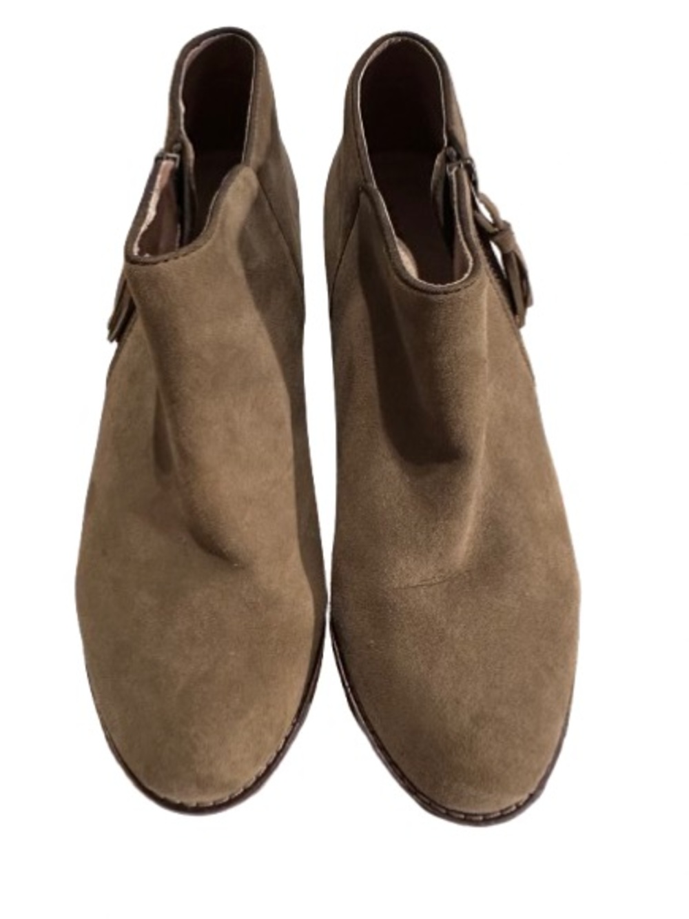Vionic Women's Orthotic Olive  Suede Booties, 8